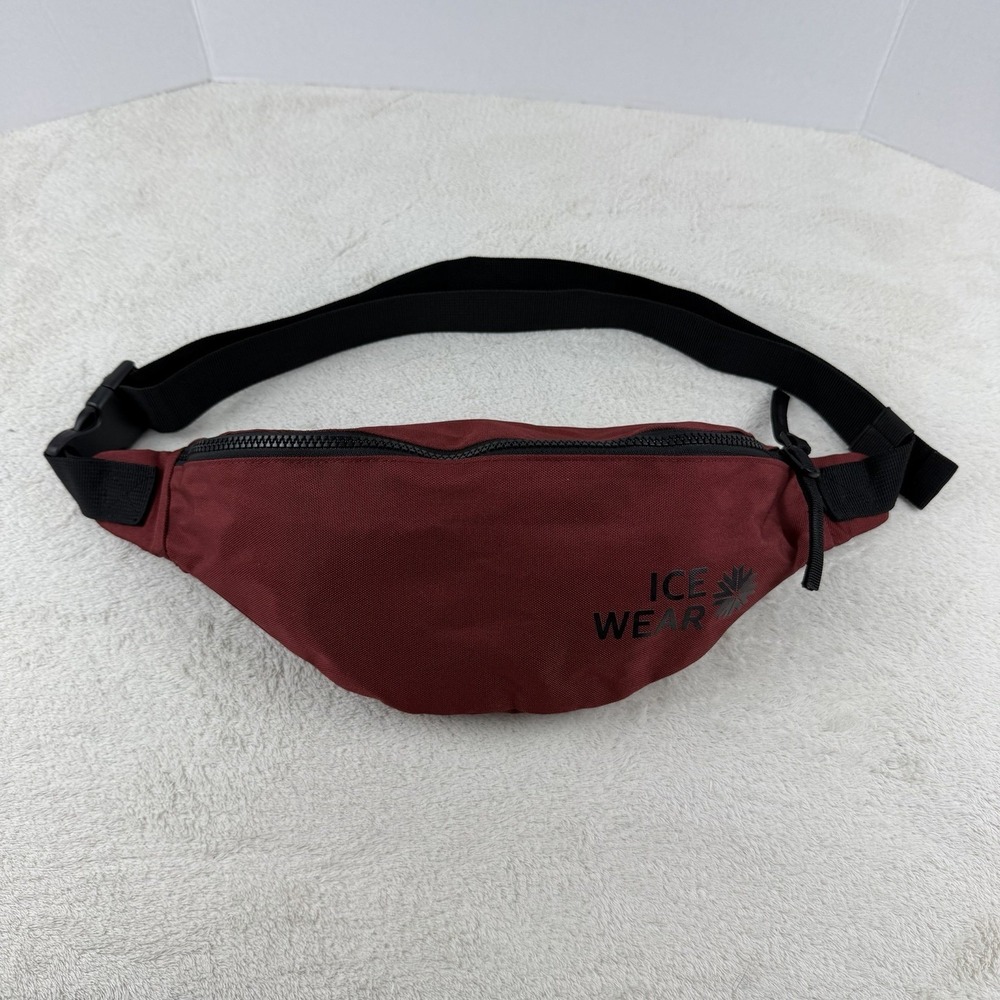 HNÚKUR Bum Bag Icewear‎ Iceland Dark Red Fanny Pack- EUC